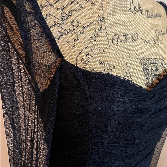 Windsor Black Mesh Sleeve Blouse - Picture 2 of 6